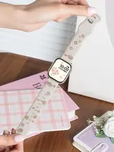 エレガントなローズ彫刻デザインのスポ ーツ用スマートウォッチバンド【シリコン製・夏用・女性向け】（セットアップ対応）