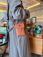 高品質なレトロ風ブラウンミニショルダーバッグ【秋冬用・街歩き・スマートフォン収納】