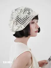 春夏用ニットプルオーバーハット【透かし編み・ファッショナブル】