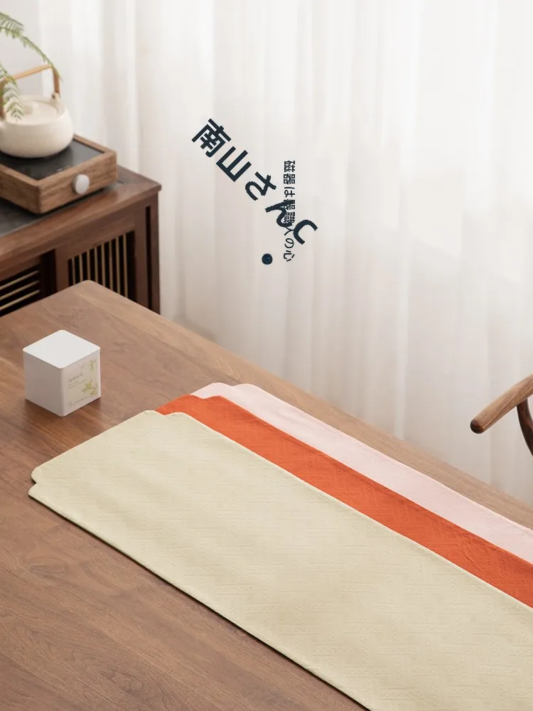 和室座卓テーブルクロスの選定：高級麻混紡茶席用テーブルクロス【中華風・禅スタイル】