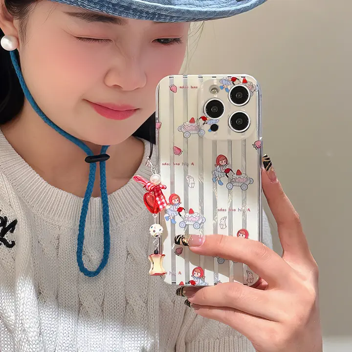 かわいいケーキガールデザインのスマートフォンケース【小米17Promax・15Ultra・Civi5対応・シリコン製・衝撃吸収】