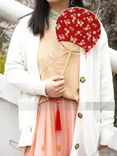 和風リバーシブル扇子【桜柄・金箔加工・コスプレ・撮影小道具】