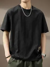 立体浮彫りデザインの男性用短袖Tシャツ【夏向け・ゆったりフィット・カジュアル】
