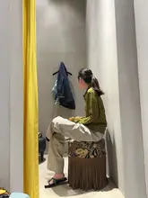 高密度長綿使用のストレートパンツ【ウエストゴム・カジュアルデザイン】（セットアップ対応）