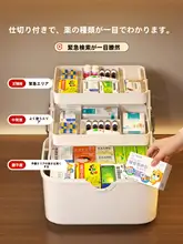 家庭用大容量救急箱【便利な収納・分層設計・持ち運び可能】
