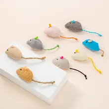 猫用本物の毛を使用したマウスおもちゃ【羽根付き・噛むのに最適・ペット用品】（セットアップ対応）