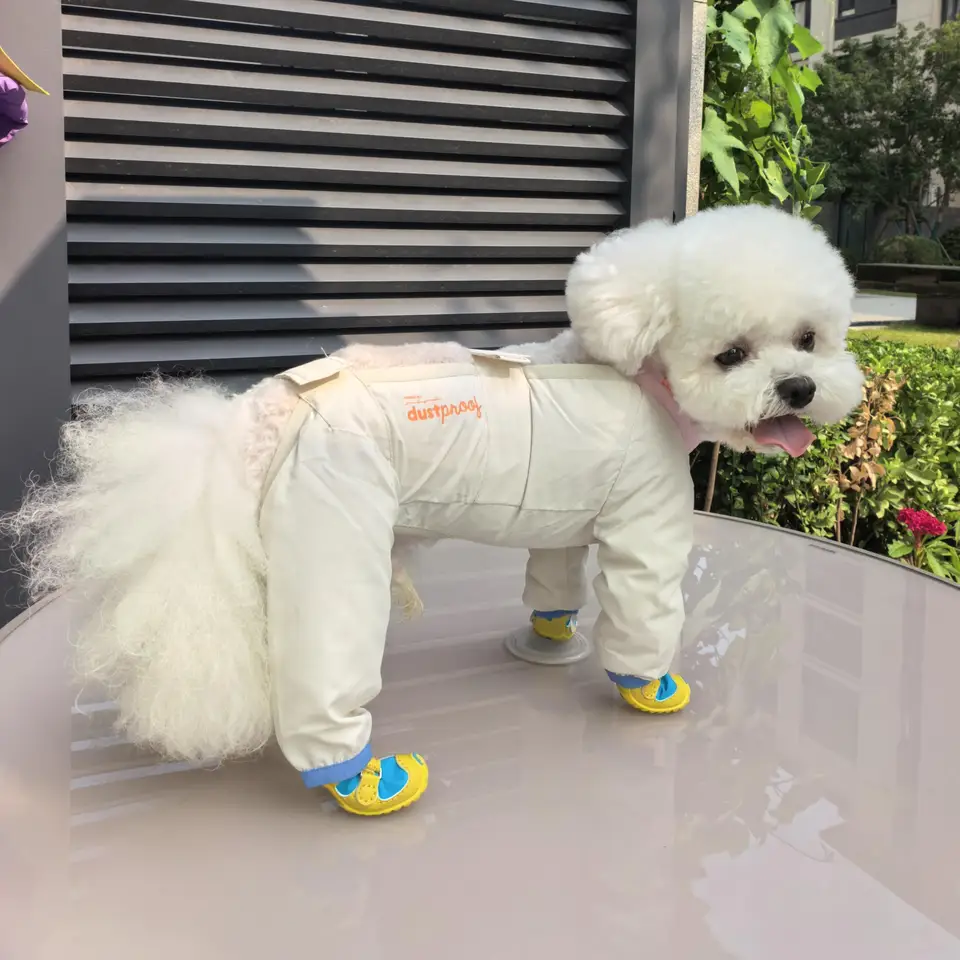ドッグウェア 小型犬 トイプードル ビションフリーゼ 4本足カバー 防塵 防汚 撥水 クール