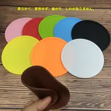 ラウンドノンスリップシリコンコースター断熱マット