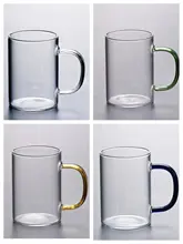 耐熱タイプのガラス製茶杯【取っ手付き・厚手・透明】