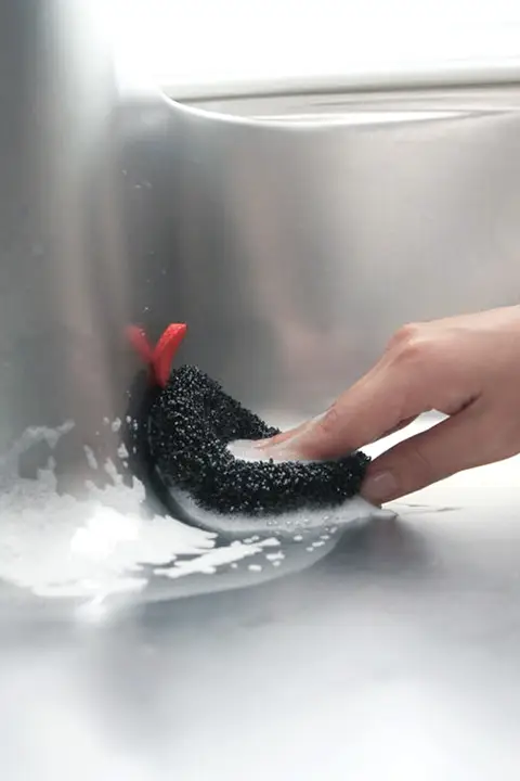 キッチン用ステンレスシンククリーニングスポンジ【水垢除去・洗面台用】