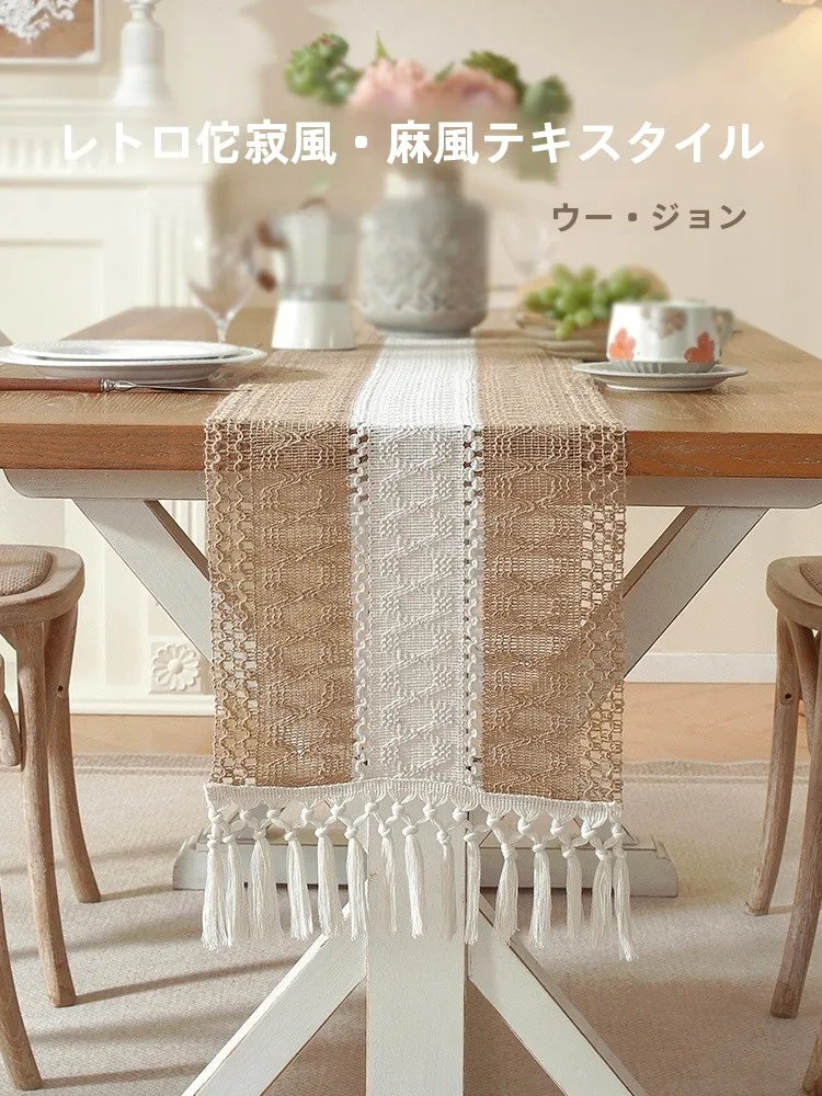 ガラステーブルクロス オシャレなデザイン：花木の麻風テーブルクロスが提案する日式リラックス空間