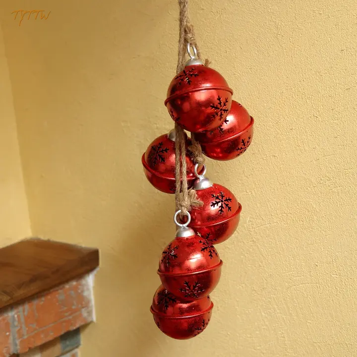 北欧風 レトロクリスマスベル 壁掛け装飾【立体デザイン・インテリア用】