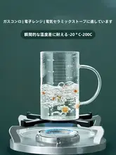 ガラスカップ 使用 茶用 1000ml 大容量 高温耐性 蓋付き