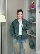 ヴィンテージ風デニムジャケット【ブルー・フィット・春秋用】