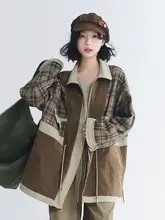 万有引力博物館 リバーシブルカラー切替ジャケット【春秋用・女性・ゆったり中長丈】