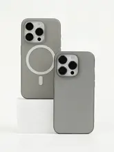 Magsafe対応iPhone15用マットソフトケース【13/14/15 Pro・薄型・シリコン・全包型】