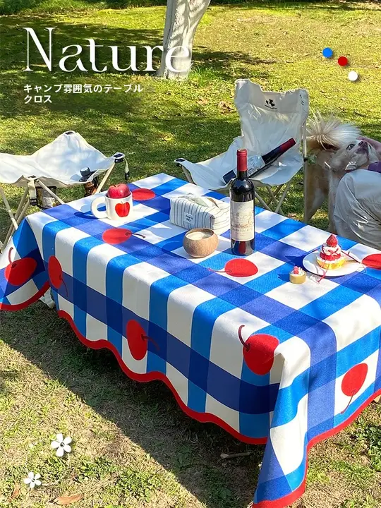 ピクニックテーブルクロス【防水・熱に強い・カートゥーンデザイン・アウトドア用】