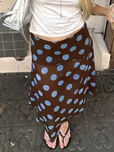 エレガントな大きなドットの不規則なチュールスカート【ヴィンテージ風・細見え】