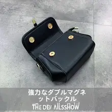上品な質感のチェーン小型ショルダーバッグ【デザイン性の高い・秋冬用】