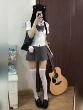 JK制服【ショートスカート・フィットしたシャツ】（セットアップ対応）