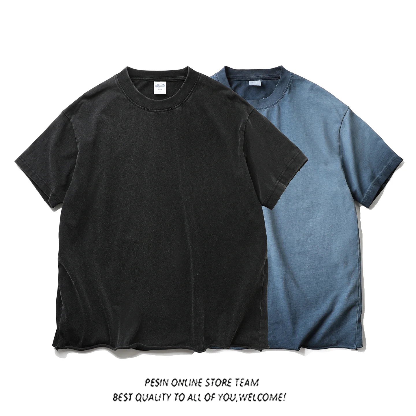 アメリカンヴィンテージ風 ルーズフィット コットン丸首短袖Tシャツの色落ち対策と実際の使用状況