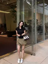チューリップスカートパンツ レディース プリーツ タックデザイン ハイウエスト ショート カジュアル きれいめ 着痩せ 秋