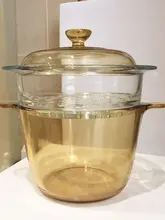 アメリカ・コーニング 高耐熱クリスタルガラス鍋 VSD 5L/3.5L/2.25L【スープ鍋・煮込み用・ミルクパン】