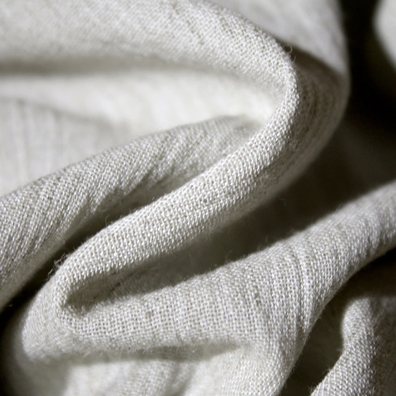 木綿リネン調しわ加工生地：平織り生地の通気性と耐久性を実証するクラシックスタイルデザイン
