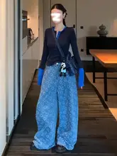 おしゃれなカラー切替長袖ニットトップス【女性用・フィット感・サマーコーデ】（セットアップ対応）