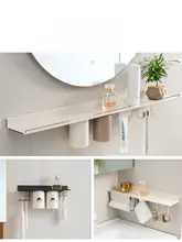 浴室用 磁気吸着式収納ラック【洗面台用・穴あけ不要】