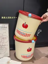 可愛いリンゴデザインのゴミ箱【家庭用・リビング・寝室・オフィス対応】