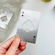ビールオープナー ステンレス製 トランプ型 スペードのA おしゃれ ユニーク コンパクト 持ち運び便利 家庭用