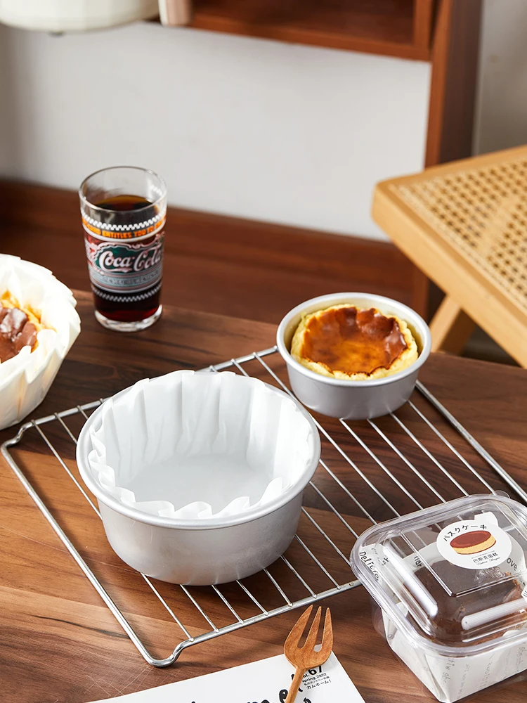 バスクケーキ用オーブンシート：4・6・8インチで焼き菓子に最適な防油設計