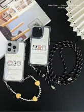 小犬デザインのiPhoneケース【斜め掛け・鏡面仕上げ・四角開孔】