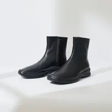 秋冬用 フランススタイルのショートブーツ【アンクル丈・小型デザイン】