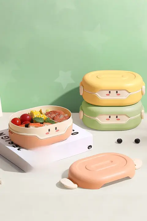 保温ランチボックス 保存容器 おしゃれ キャラクターデザイン 食品グレード 家庭用「Tlife Patch」