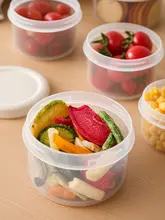 食品用保鮮ケース【円形・密閉型・フルーツや調味料収納に最適】