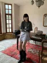 染色加工の遊び心ある印刷Tシャツ【短袖・カジュアル】