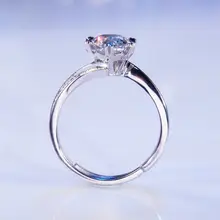 PT950プラチナ モサン石リング【シンプル・六爪・ハート・雪の結晶デザイン】（セットアップ対応）