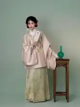 伝統的な交領デザインの女性用漢服【サテン生地・赤色とピンク】