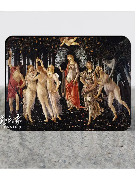 ボッティチェリ作品 フィレンツェの春 冷蔵庫用マグネット【世界の名画】