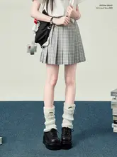 オリジナルJK制服風チェック柄ミニスカート【夏用・学院風・ピンク】（セットアップ対応）