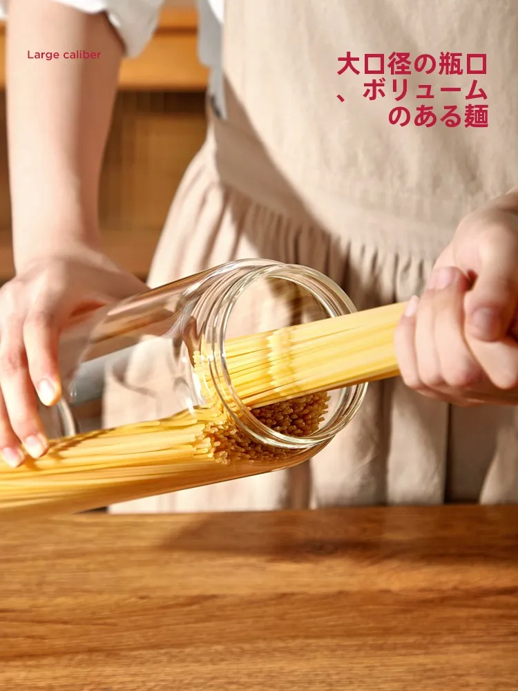 キッチンをスッキリ整理！収納グッズおすすめ　密閉保存で新鮮さを守るガラス製ヌードルストレージボックス完全ガイド