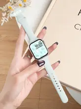 Apple Watch バンド レディース 編み込み ナイロン シリコン マグネット式 ミントグリーン 夏 スポーツ 上品
