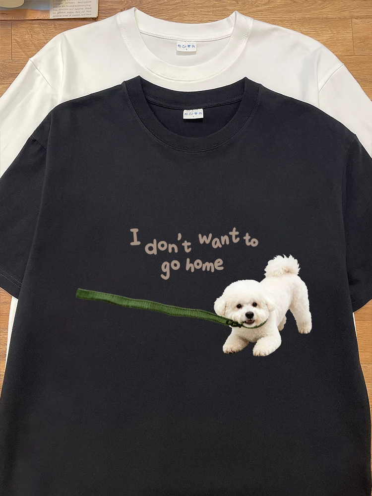 可愛い白クマプリントTシャツ：男女共用の親しみやすいデザインと高透气性の実用性