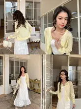 ショートカーデ レディース シアー 薄手 接触冷感 UVカット 羽織り きれいめ エアコン対策 夏「pusumede」