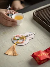 新中式 ティーカット鋏【精緻な茶剪刀・袋付き・禅の雰囲気】