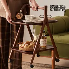 小型木製収納ラック【スナック用・階層型・ベッドサイド＆隙間収納】