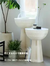 軽量で移動可能な丸型サイドテーブル【モダンデザイン・リビング・寝室用】