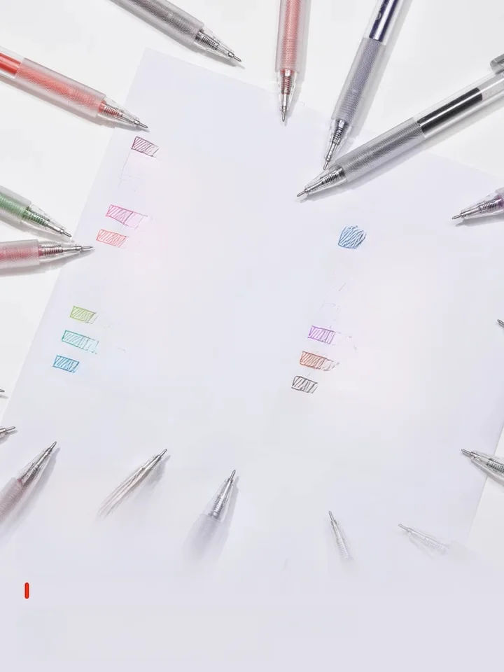 ボルドー色の中性インク筆記用ペン【多色・文房具・ノート用・押し出し式・細字】
